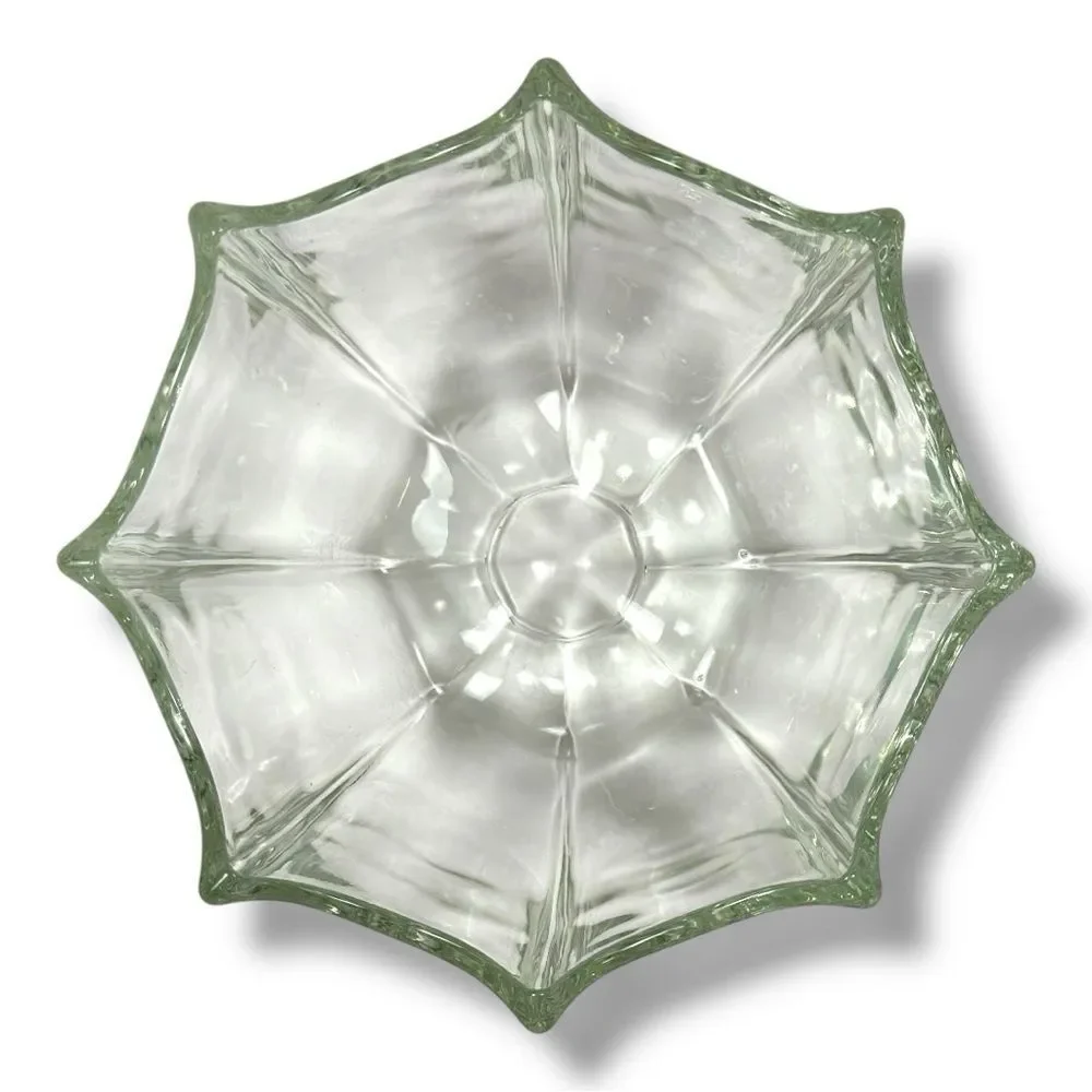 Vintage Indiana Crystal Umbrella Trinket Bowl